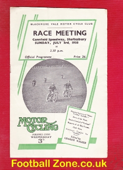 Blackvale Motor Cycle Race Grasstrack Cranfield Shaftsbury 1938