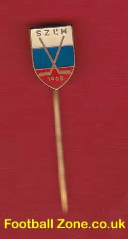 Ice Hockey Pin Badge Czechoslovakia Czech Association 1968