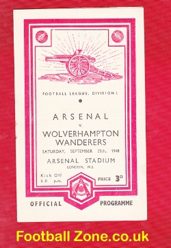 Arsenal v Wolves 1948