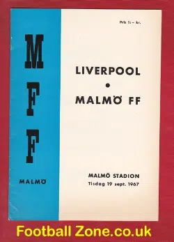 Malmo FF v Liverpool 1967 – Fairs Cup Sweden