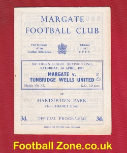 Margate v Tunbridge Wells United 1961