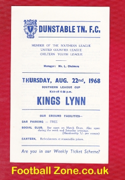 Dunstable Town v Kings Lynn 1968