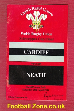 Cardiff Rugby v Neath 1984 – Cup Final Cardiff