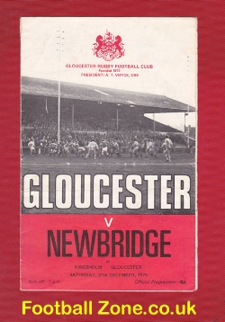 Gloucester Rugby v Newbridge 1975