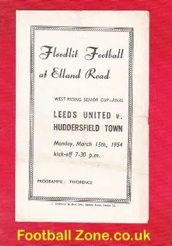 Leeds United v Huddersfield Town 1954 - Senior Cup Final