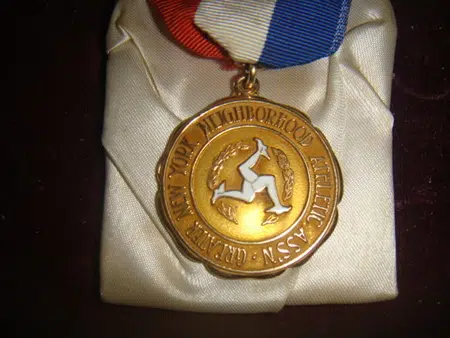 Greater New York Neighborhood Athletic Medal + Ribbon 1970s