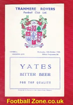 Tranmere Rovers v Leicester City 1963