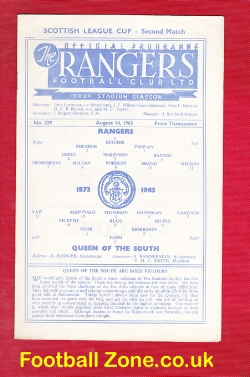 Glasgow Rangers v Queen Of The South 1963 – QOS