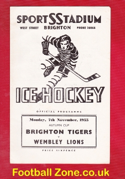 Brighton Ice Hockey v Wembley 1955 – Autumn Cup