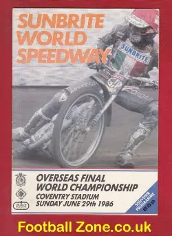 Overseas Speedway World Championship 1986 - at Coventry