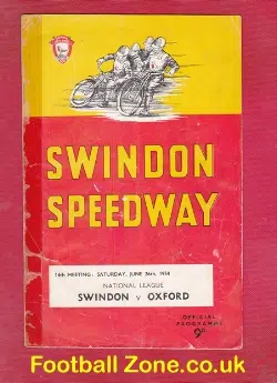 Swindon Speedway v Oxford 1954