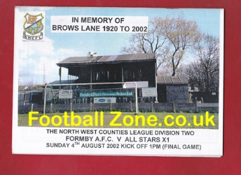 Formby v All Stars 2002 – Last Game at Brows Lane