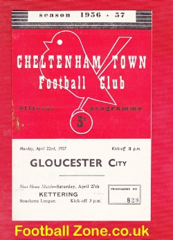 Cheltenham Town v Gloucester City 1957