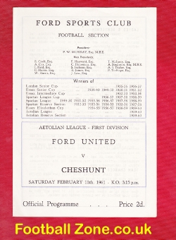 Ford Sports v Cheshunt 1961