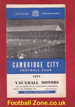 Cambridge City v Vauxhall Motors 1961 – FA Cup