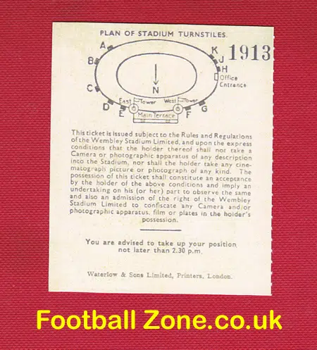 Derby County v Charlton Athletic 1946 - FA Cup Final Ticket
