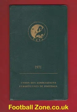 UEFA European Association Football Book Diary 1971