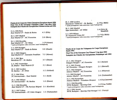 UEFA European Association Football Book Diary 1971