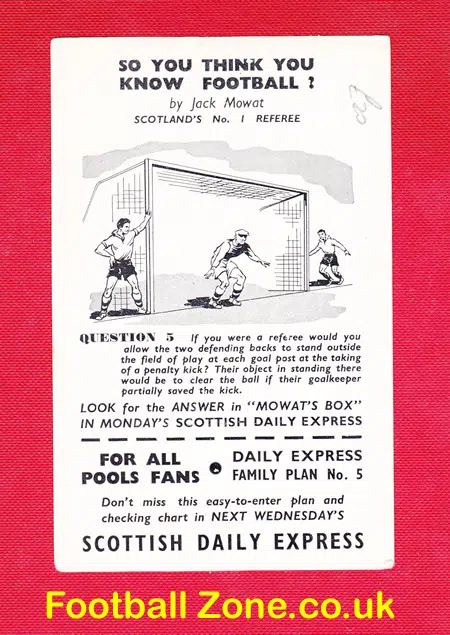 St Mirren Team Picture Card Scottish Daily Express 1957 – 1958