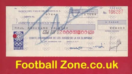 Olympic Games Mexico Used Cheque - Very Unusual