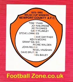 Newport County 1979 - 1980 Winners large Football Window Sticker
