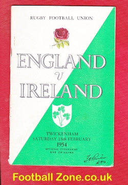 England Rugby v Ireland 1954 – 1950s