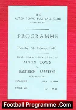 Alton Town v Eastleigh Spartans 1949 – Hants Senior League