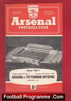 Arsenal v Tottenham 1956
