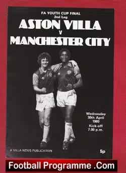 Aston Villa v Manchester City 1980 – Youth Cup Final