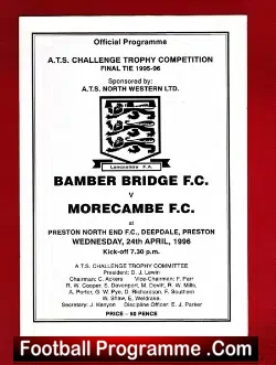 Bamber Bridge v Morecambe 1996 – Trophy Final at Preston