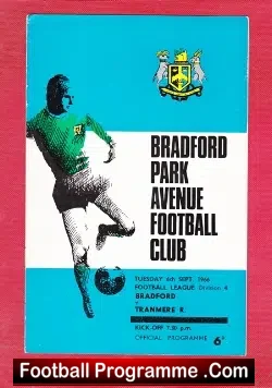 Bradford Park Avenue v Tranmere Rovers 1966