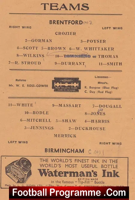 Charlton Athletic v Wolves 1947