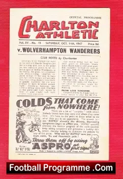 Charlton Athletic v Wolves 1947