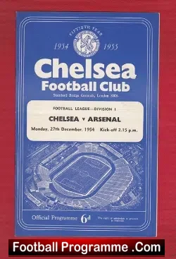 Chelsea v Arsenal 1954 - League Champions 54/55 - football programme