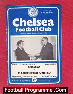 Chelsea v Manchester United 1963 - football programme