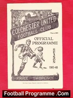 Colchester United v Merthyr Tydfil 1947 – Southern League