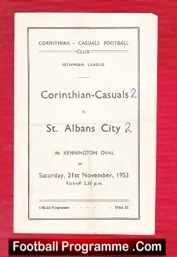 Corinthian Casuals v St Albans City 1953