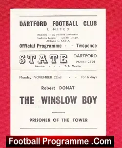Dartford v Chingford Town 1948 – 1940s Programme