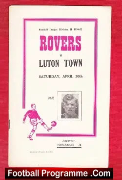 Doncaster Rovers v Luton Town 1955 - football programme
