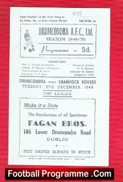 Drumcondra v Shamrock Rovers 1949 – 1940s