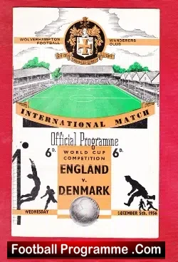 England v Denmark 1956 – World Cup + Duncan Edwards