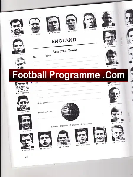 England v Germany 1966 - World Cup Final First Reprint