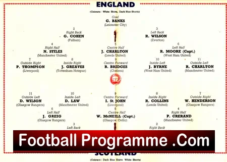 England v Scotland 1965 – Nobby Stiles Debut