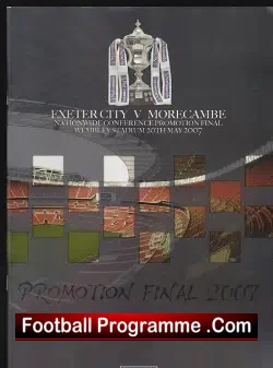 Exeter City v Morecambe 2007 – Playoff Final Wembley