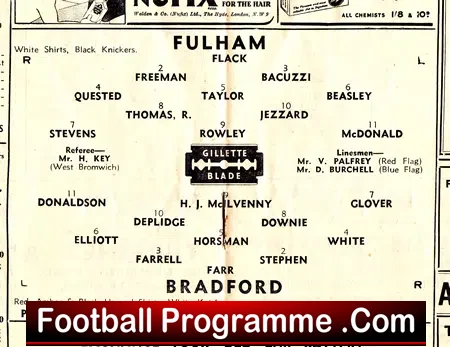 Fulham v Bradford Park Avenue 1948