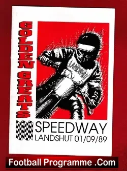 Germany Speedway Programme Landshut 1989