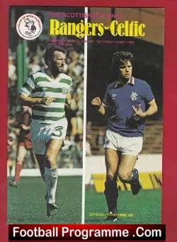 Glasgow Rangers v Glasgow Celtic 1980 - League Cup Final - football programme