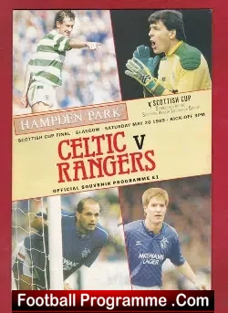 Glasgow Rangers v Glasgow Celtic 1989 - League Cup Final - football programme