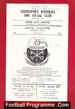 Hednesford v Walsall 1965 – Reserves Match Abandoned
