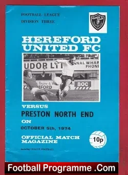 Hereford United v Preston 1974 – Bobby Charlton